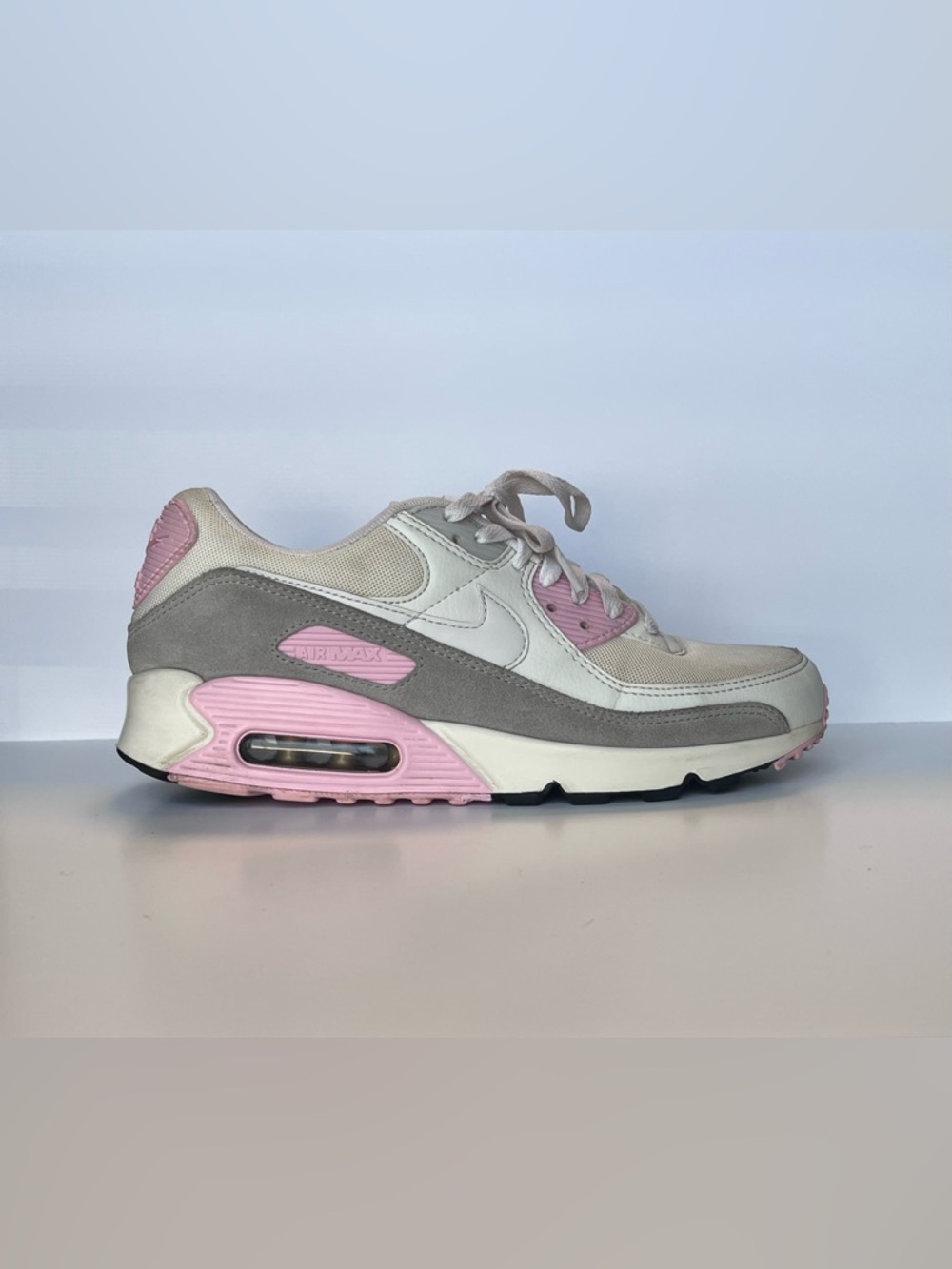 NIKE Air Max 90 Athletic Department White Pink Foam Grey Women’s 9.5